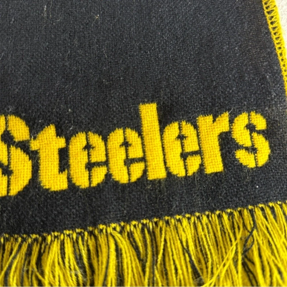 Forever Collectibles Black and Yellow Pittsburg Steelers Scarf 48” Length
